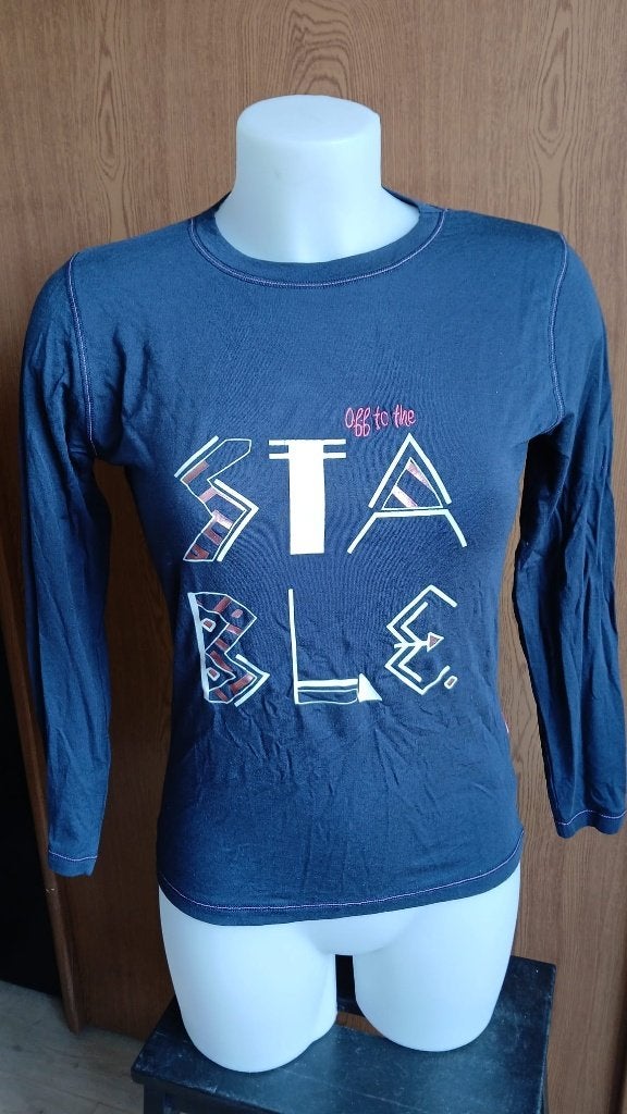 Blauw katoenen shirt Red Horse Ferro maat S, Dieren en Toebehoren, Blauw, Met stretch, Dressuur, Red Horse