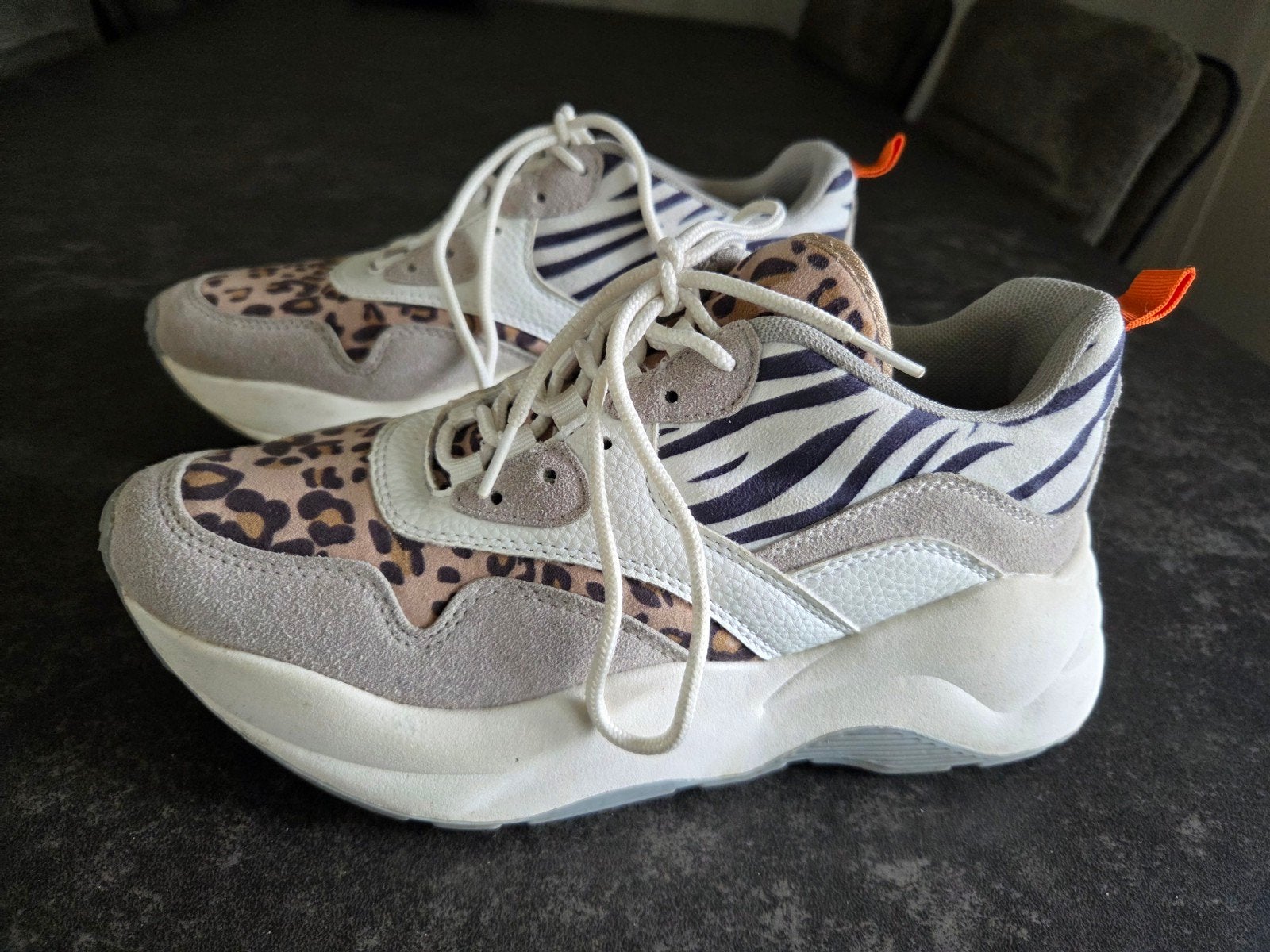 Only sneakers met dierenprint, maat 38, Kleding | Dames, Only, Verzenden, Gedragen, Sneakers of Gympen