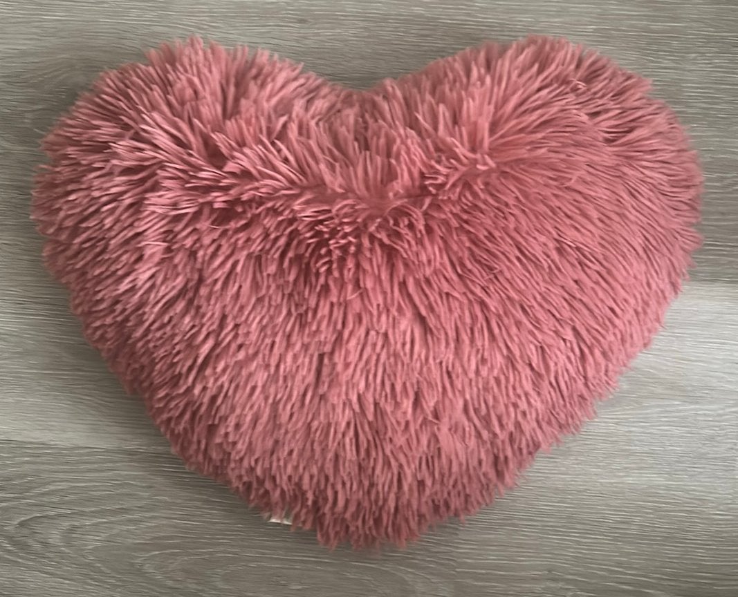 Hart sierkussen roze kleur, Ophalen of Verzenden, Zo goed als nieuw, Roze, Vierkant