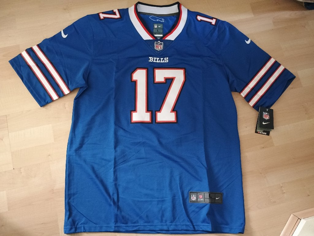 Buffalo Bills Jersey Allen maat: L, Maat 52/54 (L), Blauw, Overige typen, Nieuw