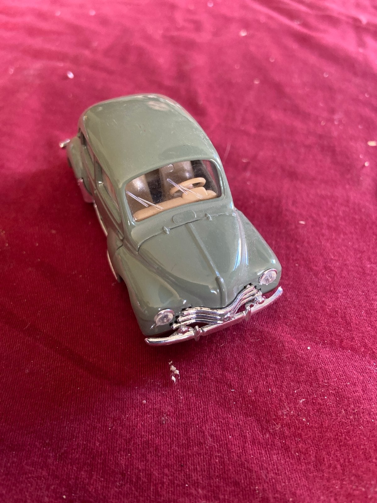 Vintage modelauto - Groene Renault 4CV, Ophalen of Verzenden, Zo goed als nieuw, Auto