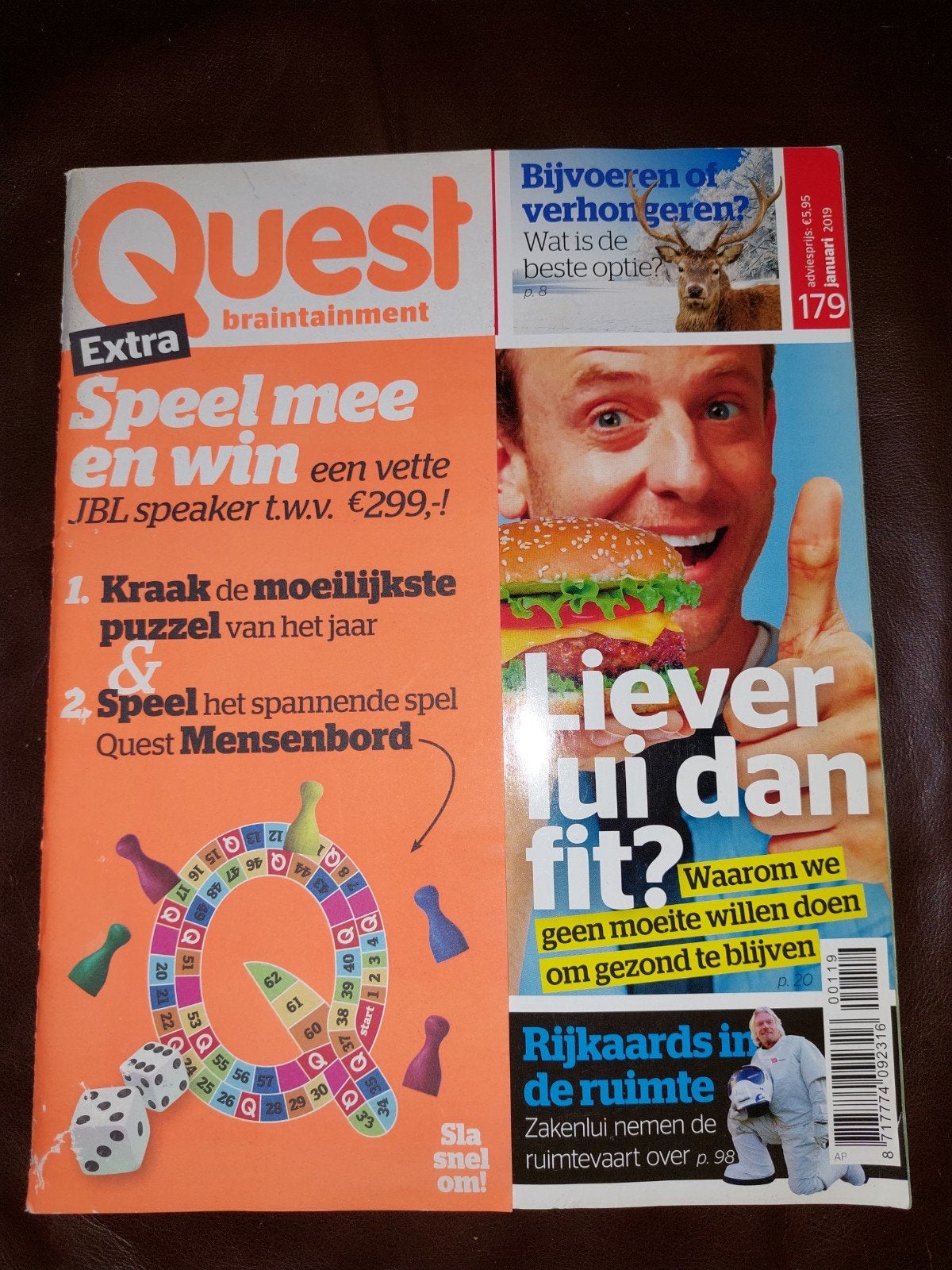 Quest Extra Januari 2019 - Braintertainment Magazine, Boeken, Verzenden, Zo goed als nieuw, Overige typen