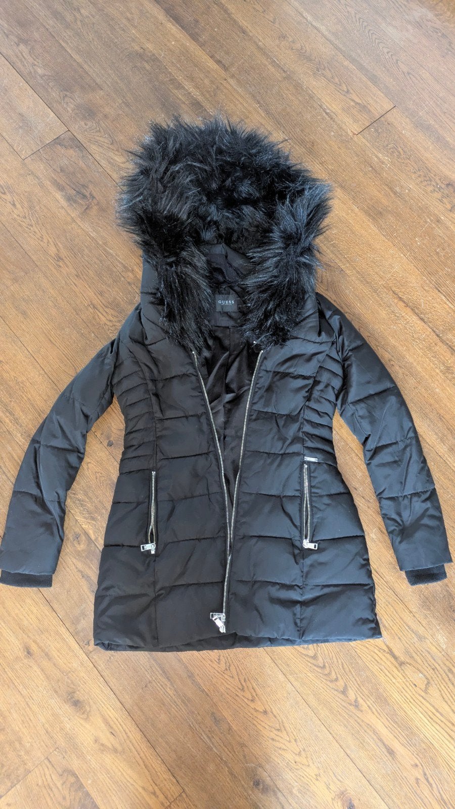 Guess winter jacket, Guess, Zwart, Ophalen of Verzenden, Zo goed als nieuw