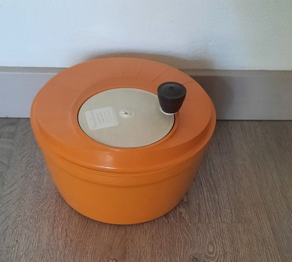 Vintage Moulinex slacentrifuge '70, Kunststof, Ophalen of Verzenden, Overige merken, Oranje