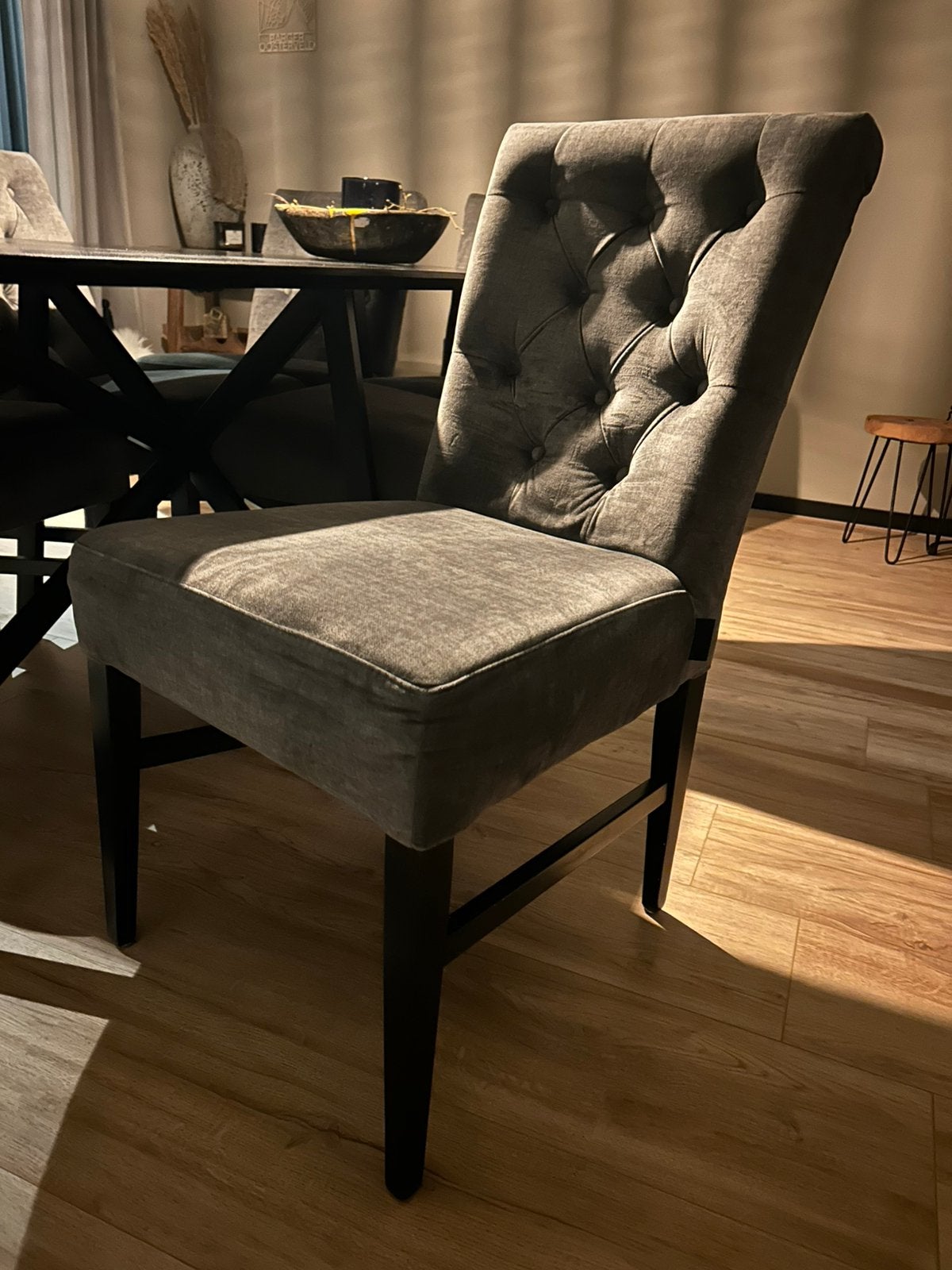 6 eetkamerstoelen Urban Sofa grijs, Huis en Inrichting, Ophalen, Zo goed als nieuw, Grijs, Vijf, Zes of meer stoelen