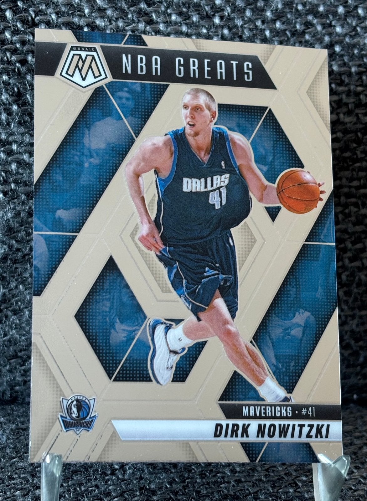 Dirk Nowitzki Dallas Mavericks Panini NBA card mosaic, Ophalen of Verzenden, Nieuw, Plaatje