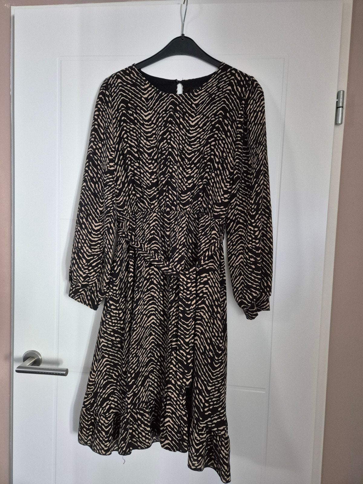 Perla Nera Jurk met Zebraprint - Maat S, Kleding | Dames, Jurken, Perla Nera, Zwart, Ophalen of Verzenden, Zo goed als nieuw