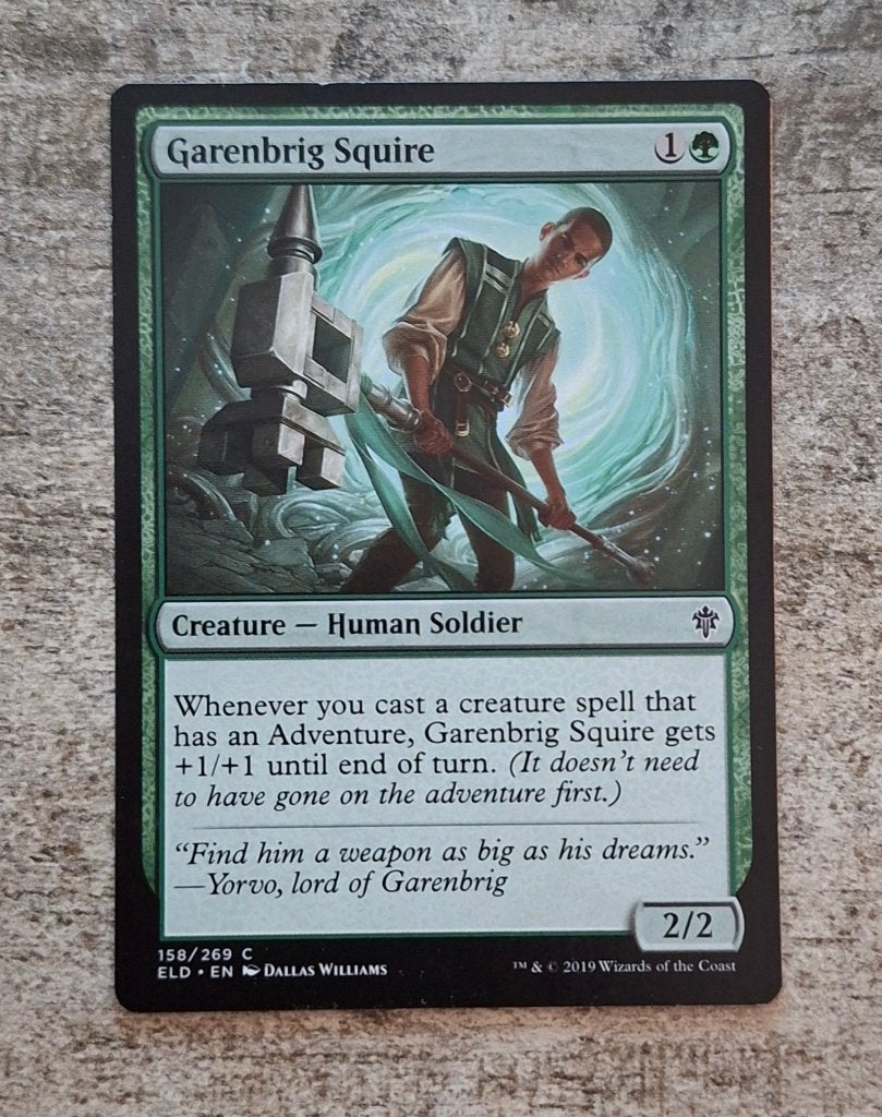 Garenbrig Squire - Magic the Gathering, Verzenden, Gebruikt, Losse kaart
