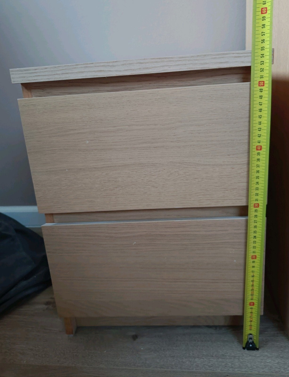 Malm nachtkastjes 2 stuks €50, Ophalen, Gebruikt, Minder dan 45 cm, 55 tot 70 cm