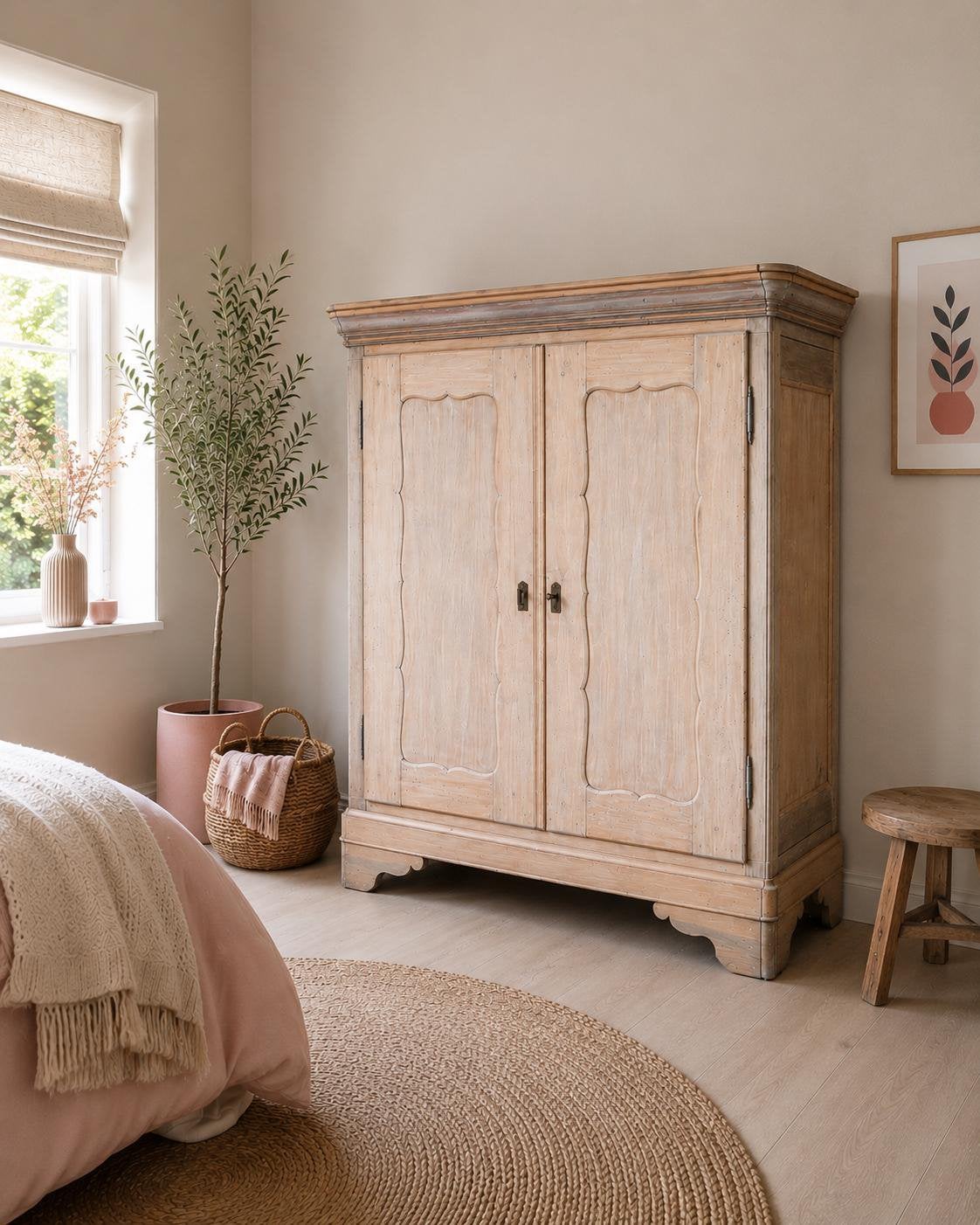 Mooie massief houten landelijke kast/linnenkast #meidenkamer, Ophalen