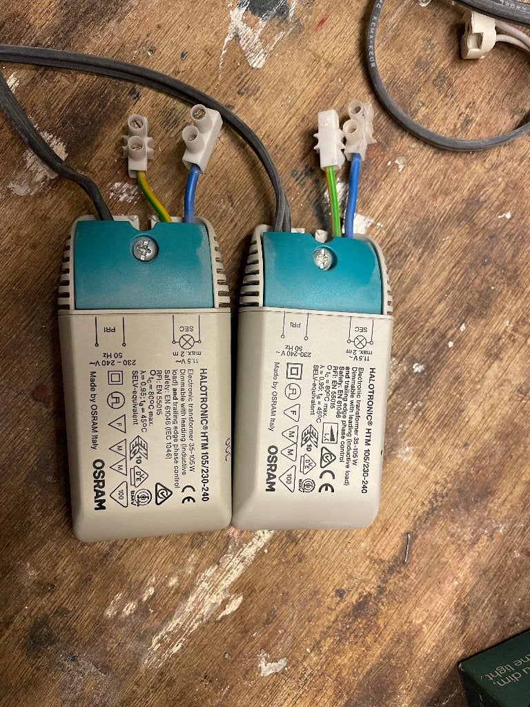 Osram Halotronic HTM 105/230-240 met 8 spotjes, Hobby en Vrije tijd, Ophalen, Gebruikt