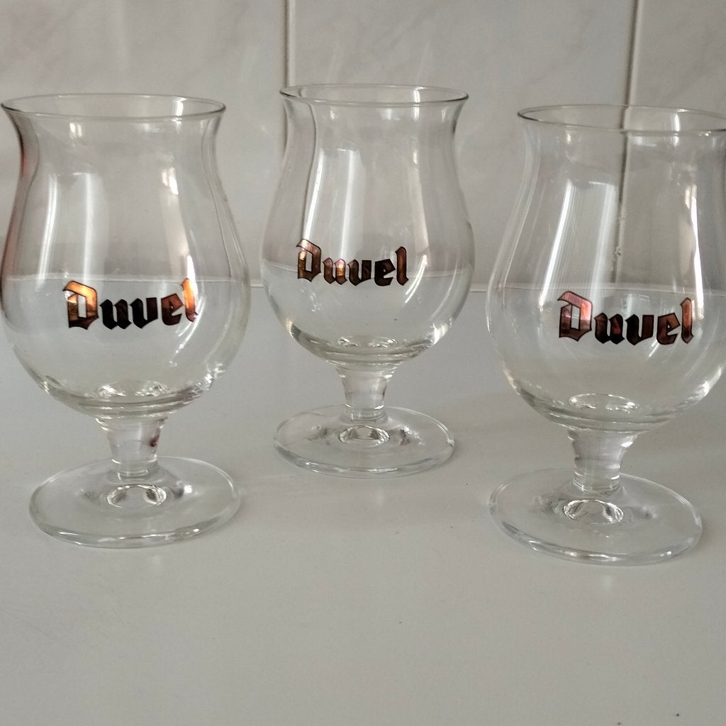 3 Duvel Degustatie glazen 13½cm, Ophalen of Verzenden, Nieuw, Glas of Glazen, Duvel