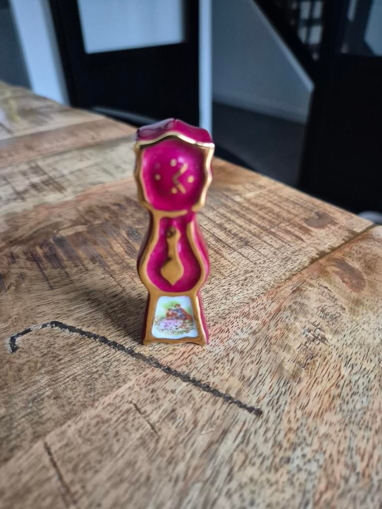 Limoges porselein staande klok, Antiek en Kunst, Ophalen of Verzenden
