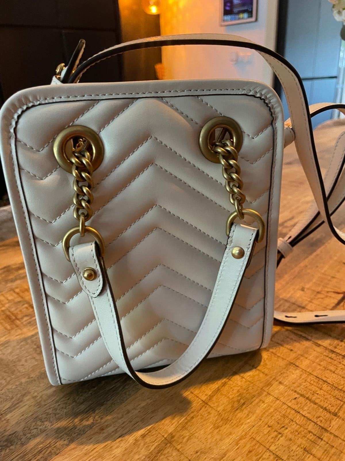Gucci GG Marmont Matelassé Super Mini Tasje, Ophalen of Verzenden, Nieuw, Wit, Handtas