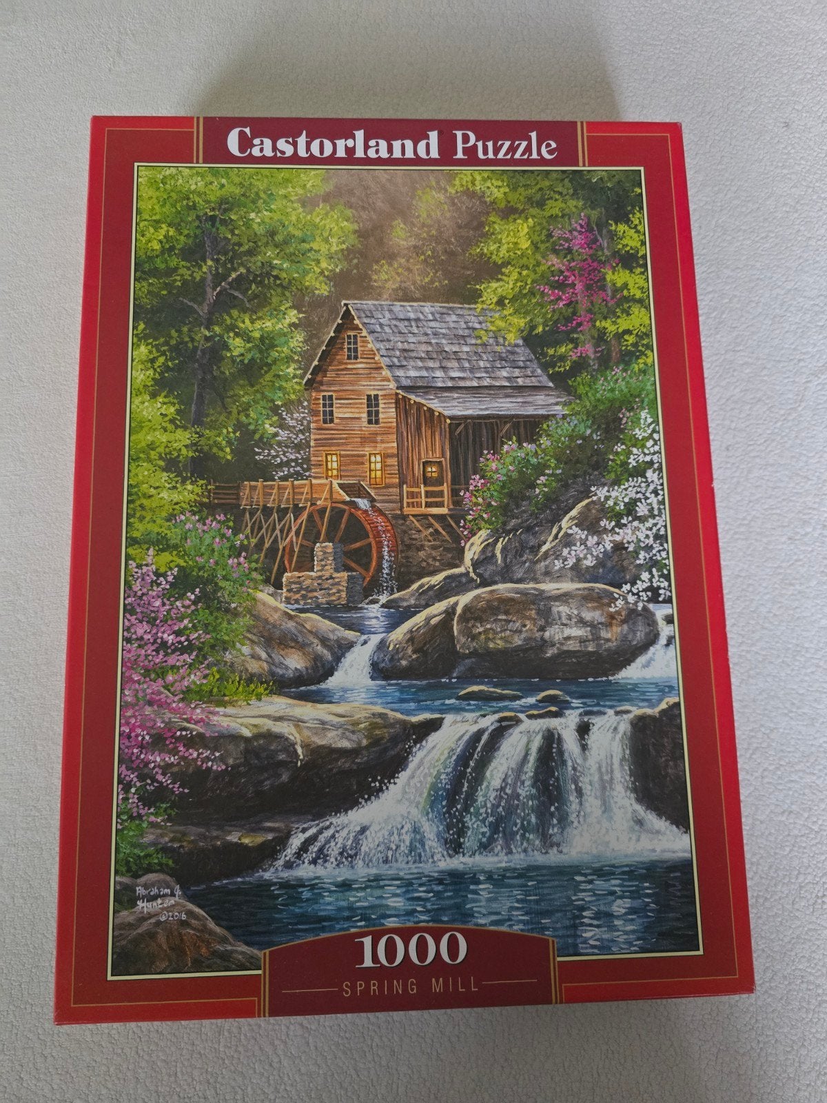 Castorland Legpuzzel 1000 stukjes - Spring Mill, Ophalen, 500 t/m 1500 stukjes, Zo goed als nieuw, Legpuzzel
