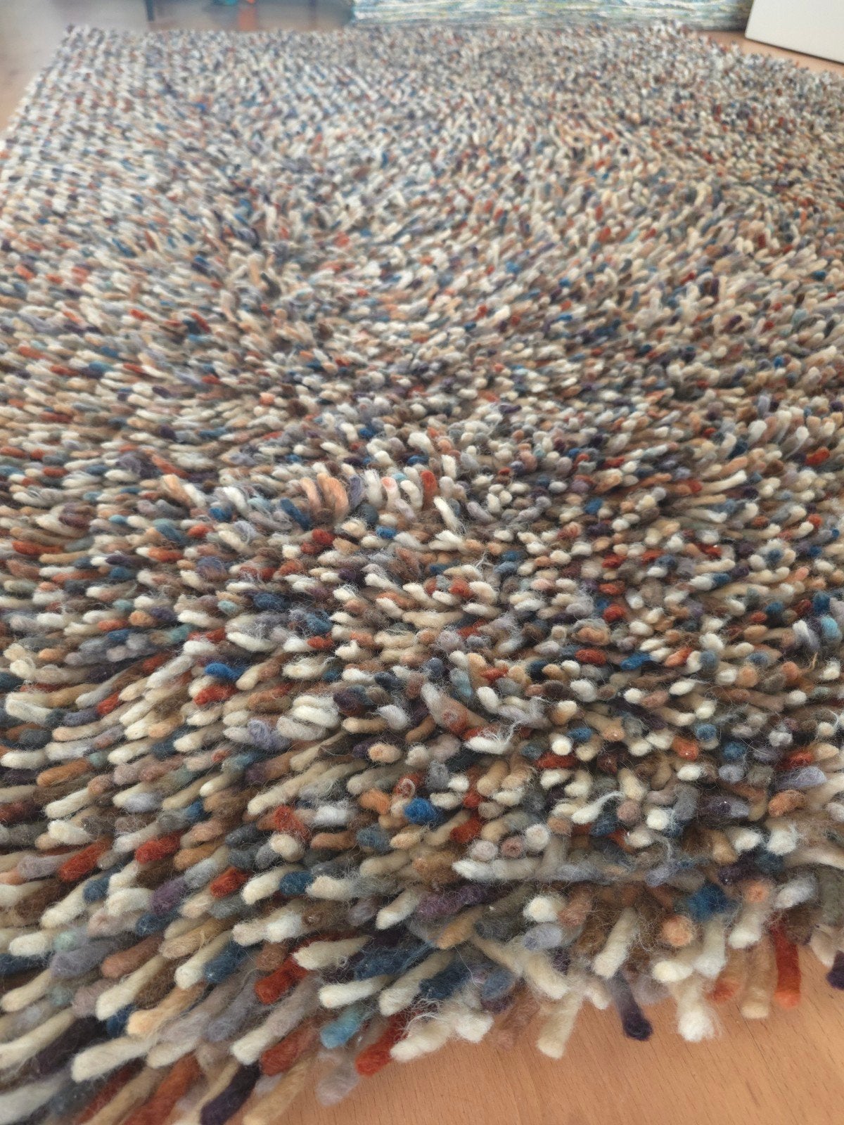 Brink en Campman wollen kleed - Multicolor shaggy tapijt, Huis en Inrichting, Stoffering | Tapijten en Kleden, Ophalen, Gebruikt