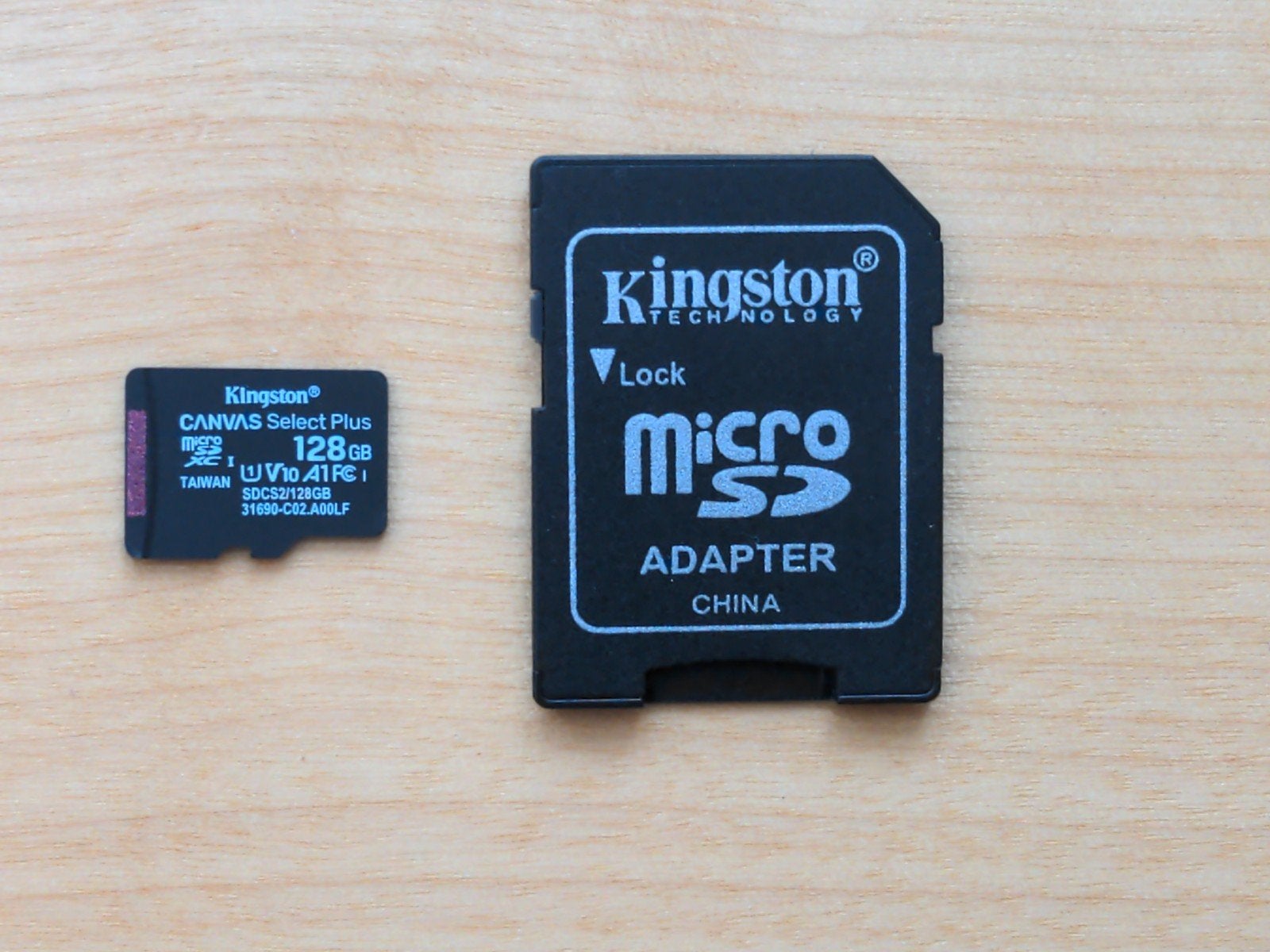 Kingston Canvas Select Plus 128 GB microSD-kaart+SD-adapter, Ophalen of Verzenden, Zo goed als nieuw, Fotocamera, 128 GB