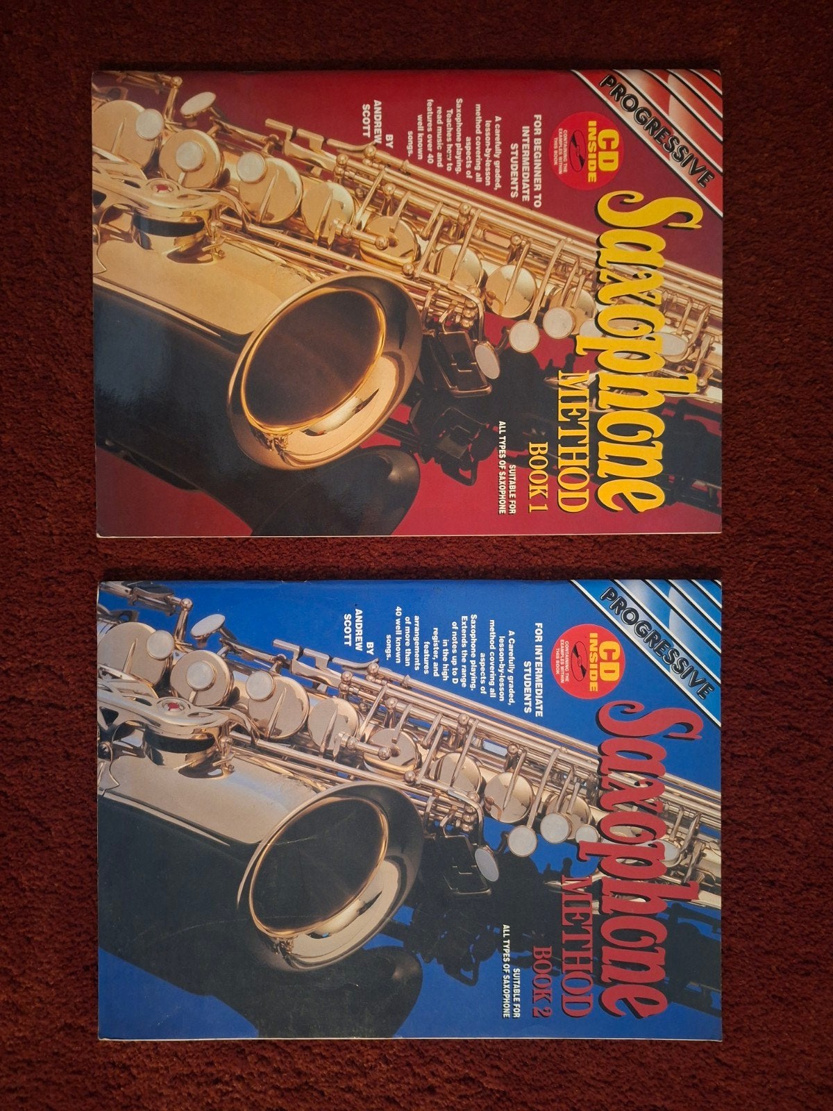 Progressive Saxophone Method Boek 1 & 2 met CD, Muziek en Instrumenten, Blaasinstrumenten | Overige, Ophalen of Verzenden, Zo goed als nieuw