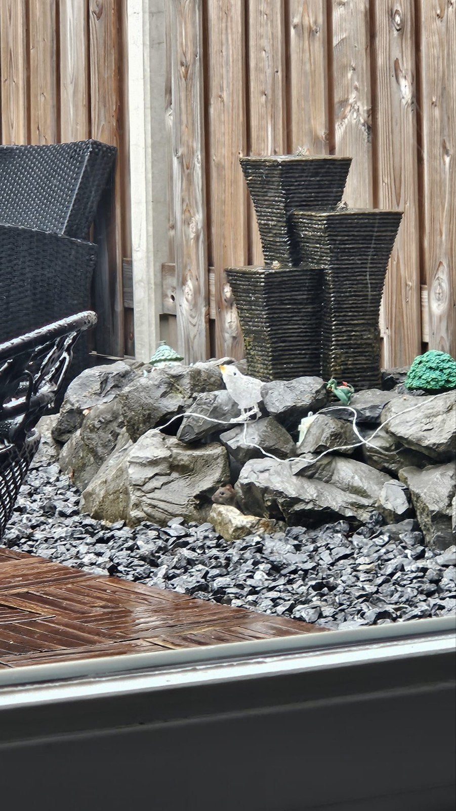 Tuinwaterornament met pomp en accessoires, Ophalen, Gebruikt, Beton, Waterornament