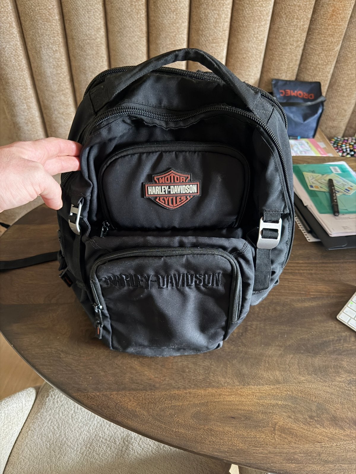 Harley Davidson rugzak met regenhoes., Overige merken, 40 cm of meer, Ophalen of Verzenden, Zo goed als nieuw