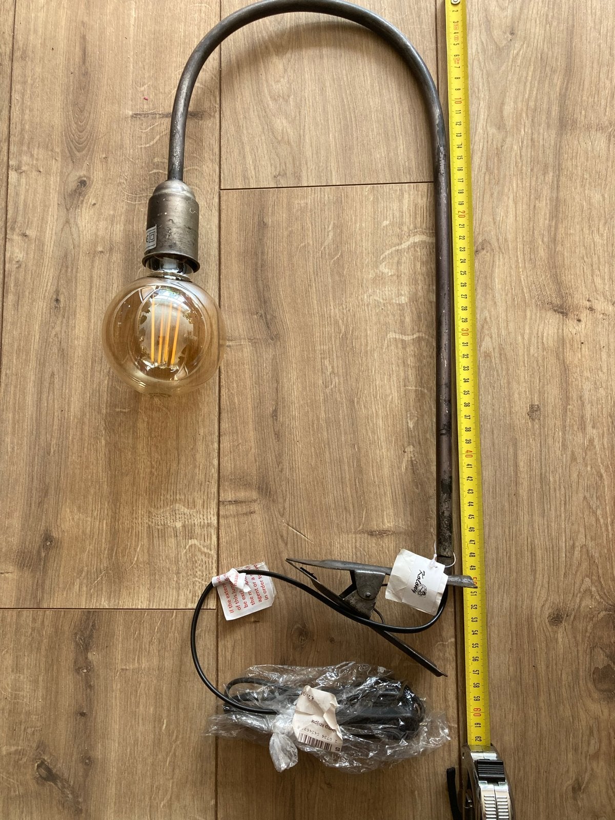 Industriële Wandlamp met Edison Lamp - Vintage Stijl, Metaal, Overige merken, Zwart, Industrieel