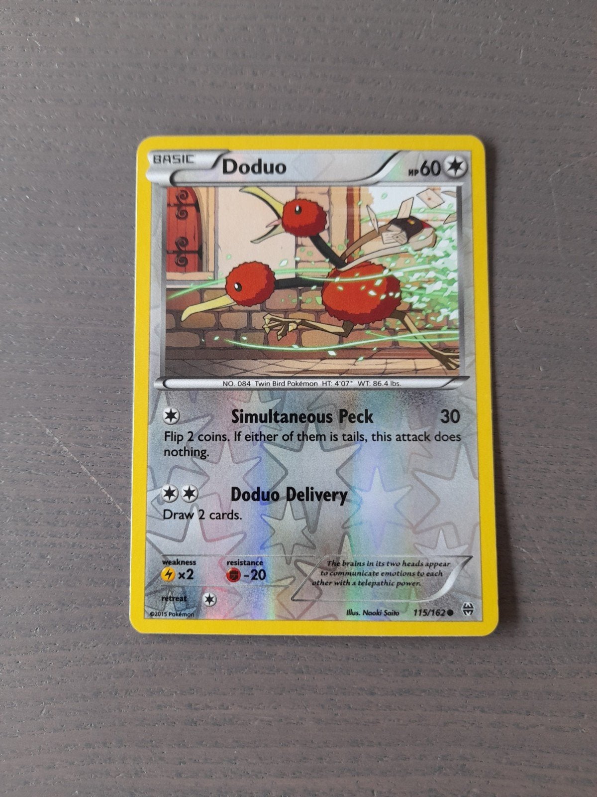 Breakthrough 115/162 doduo reverse, Ophalen of Verzenden, Gebruikt, Losse kaart, Foil