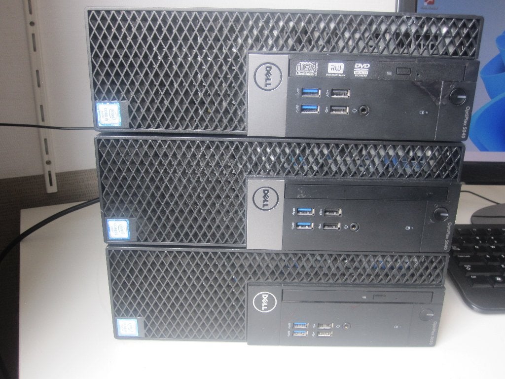 Partij Dell Optiplex i5 1x 3050, 2x 5040  128gb + 500gb +23", Computers en Software, Ophalen, Met monitor, Zo goed als nieuw, HDD