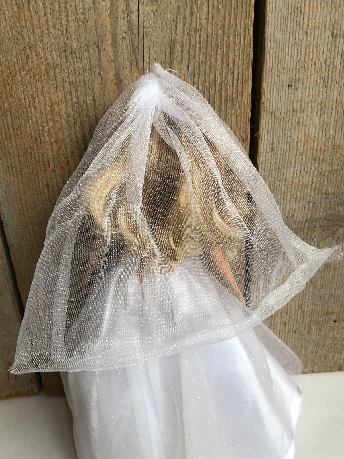Wit sluier voor Barbie bruid, Ophalen of Verzenden, Zo goed als nieuw, Barbie