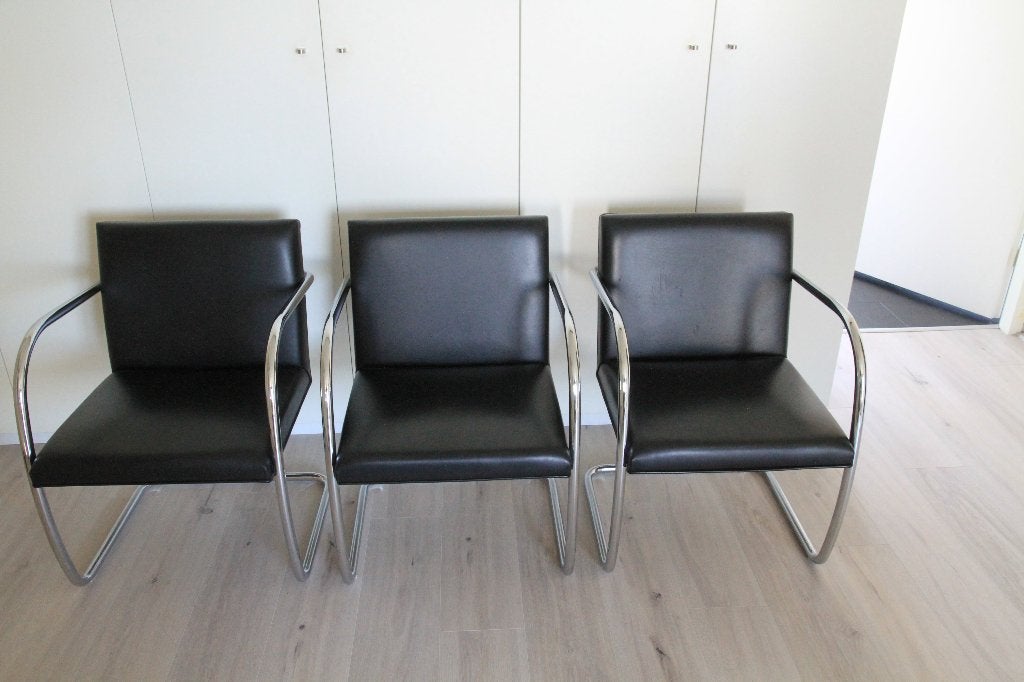 Design Mies van de rohe, Ophalen, Drie, Zwart, Design