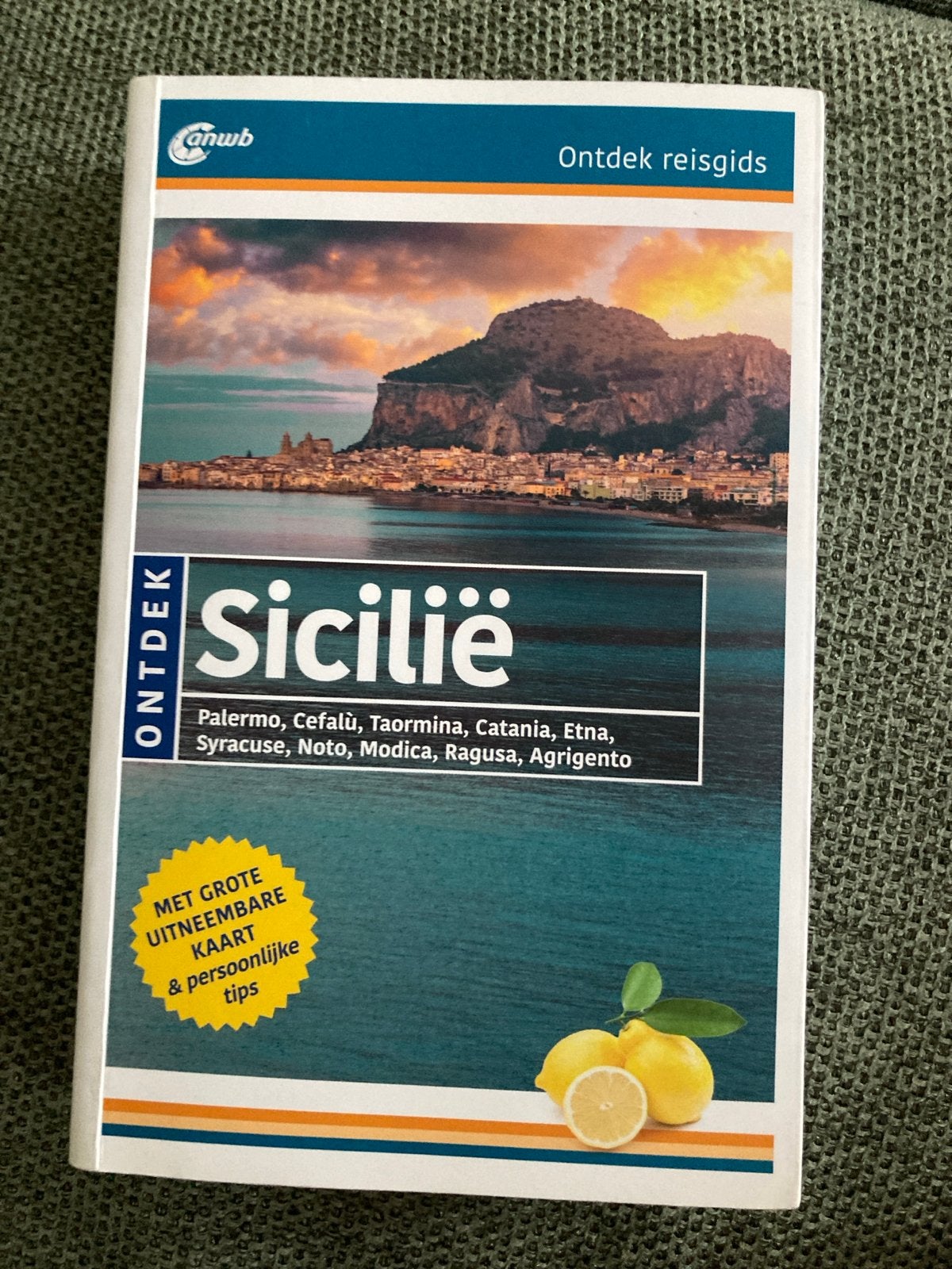 ANWB Ontdek Reisgids Sicilië met uitneembare kaart, Europa, Ophalen of Verzenden, Zo goed als nieuw, Reisgids of -boek