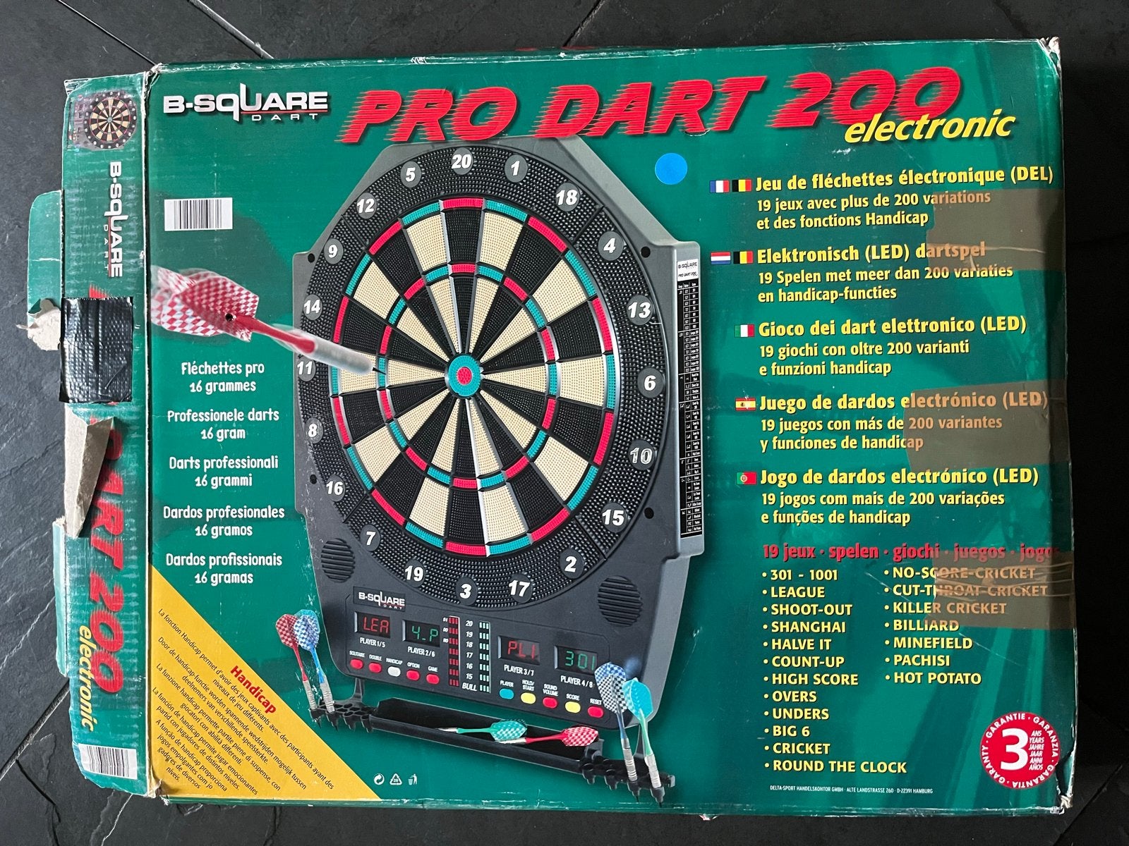 B-SQUARE PRO DART 200 Elektronisch Dartbord, Sport en Fitness, Ophalen of Verzenden, Gebruikt, Dartbord, Elektronisch