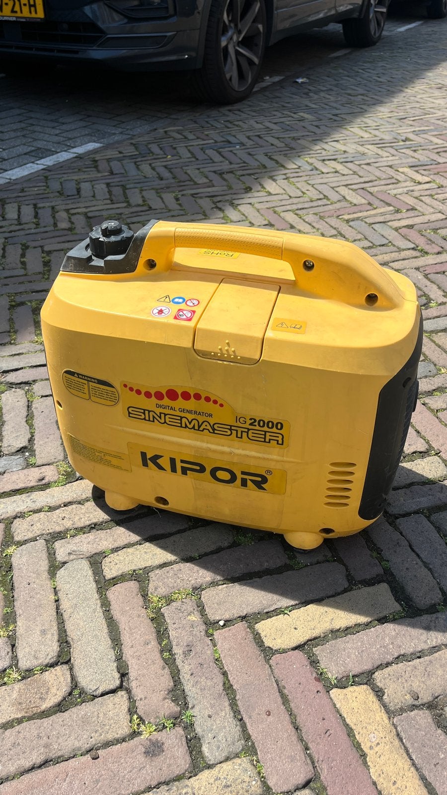 Kipor IG2000 aggregaat, Ophalen, Zo goed als nieuw, Minder dan 5 kVA, Benzine