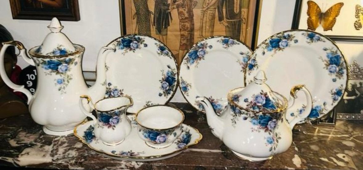 Vintage Royal albert moonlight rose servies, Ophalen of Verzenden