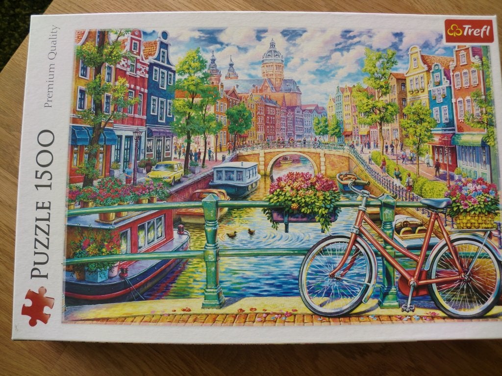 Trefl legpuzzel, 1500 stukjes, Amsterdam Canal, Ophalen of Verzenden, 500 t/m 1500 stukjes, Zo goed als nieuw, Legpuzzel