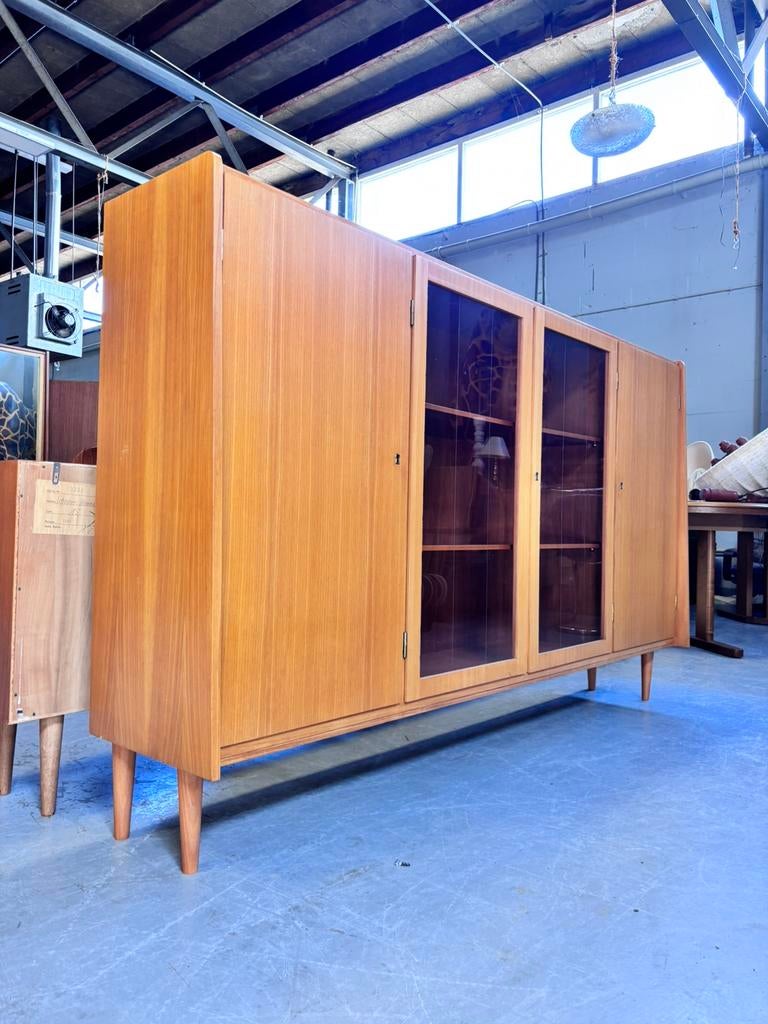 Vintage kast vitrinekast highboard, Ophalen, Gebruikt, 50 tot 100 cm, X