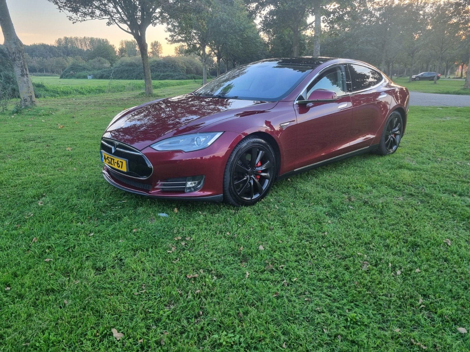Tesla Model S 2013 nwe apk p85+ performance org nl auto nap, Auto's, 104 €/maand, 700 pk, Beige, Model S