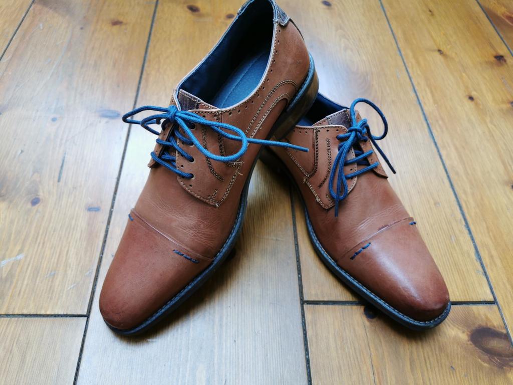 Van Beers herenschoenen maat 40, echt leer, Kleding | Heren, Schoenen, Bruin, Ophalen of Verzenden, Zo goed als nieuw, Van Beers