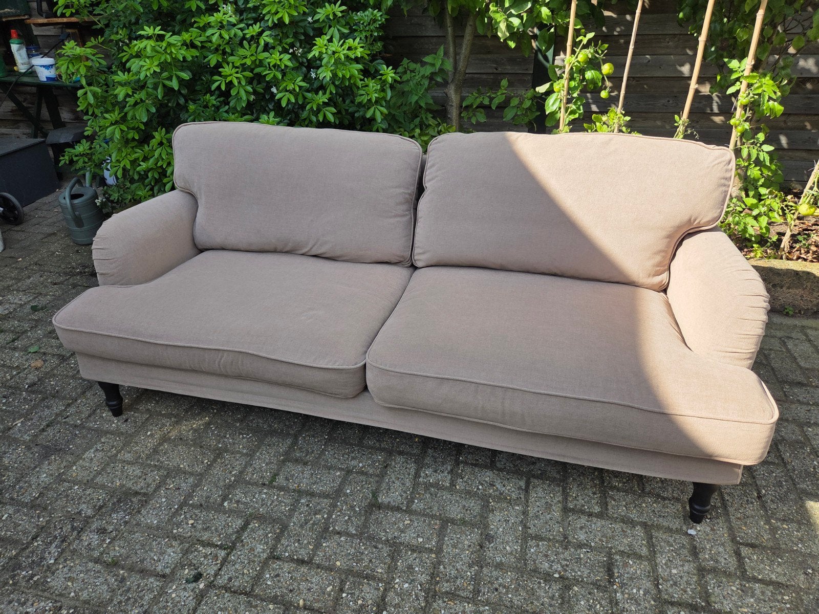 IKEA Stocksund 3-zitsbank - Zo goed als nieuw, beige hoes, Ophalen, 150 tot 200 cm, Driepersoons, 75 tot 100 cm