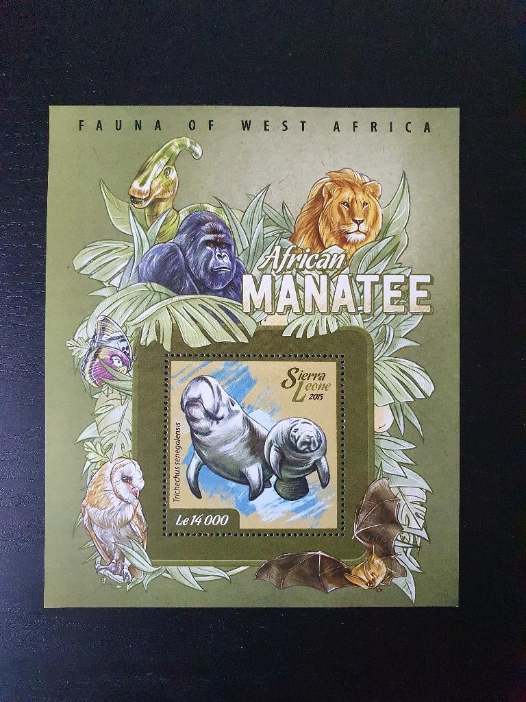 Sierra Leone 2015 Zeekoe Dieren Michel blok 737 postfris, Verzenden, Postfris, Dier of Natuur