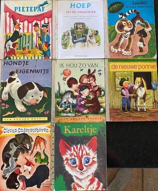 Titel: 8 Oude Gouden Boekjes – De Bezige Bij – verzameling, Boeken, Ophalen, Gelezen, Fictie algemeen, Gouden boekje