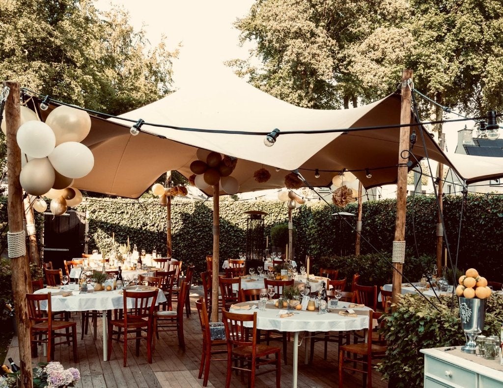 Luxe stretchtent te huur l 10mx7,5m, Ophalen of Verzenden, Zo goed als nieuw, Overige