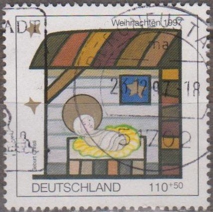 4448. Duitsland 1960 gest. Kerst, Ophalen of Verzenden, 1990 tot heden, Gestempeld