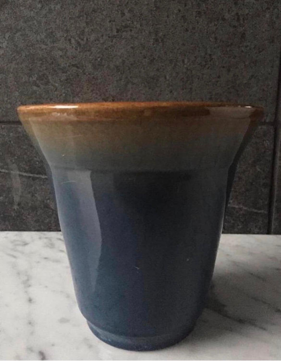 Vintage bloempot 19 eeuw kwaliteit uniek, Rond, Binnen, Ophalen of Verzenden, Zo goed als nieuw