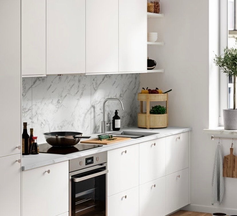 IKEA LYSEKIL Wandplaat / Spatwand - Marmer/Granito (5 st.), Ophalen, Overige typen, IKEA, Kunststof