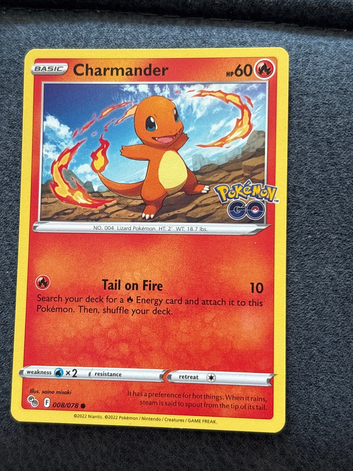 Pokémon GO Charmander Kaart (008/078), Ophalen, Zo goed als nieuw, Losse kaart