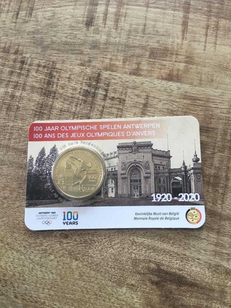 België coincard 2,5 euro Olymp. spelen niet gekleurd, Verzenden, België, 2 euro, Losse munt