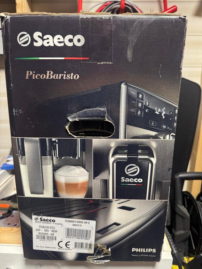 Saeco PicoBaristo koffiemachine, Witgoed en Apparatuur, Koffiezetapparaten, Ophalen of Verzenden, Gebruikt, Koffiemachine, Koffiebonen