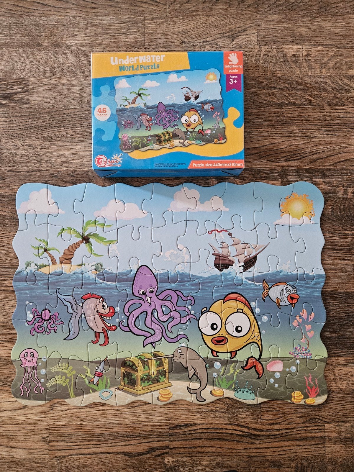 Onderwater Wereld Puzzel 45 Stukjes - Leeftijd 3+, Ophalen of Verzenden