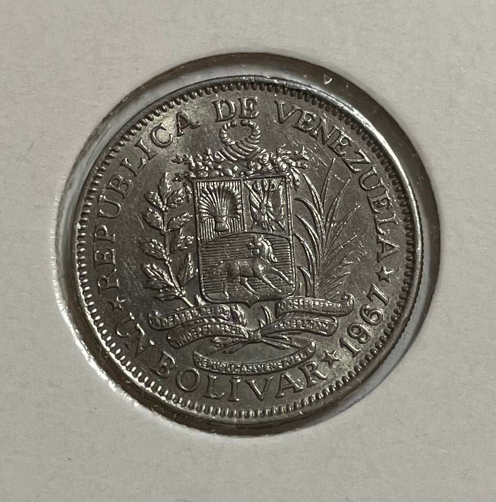 1 bolivar Venezuela 1967, Ophalen of Verzenden, Zuid-Amerika