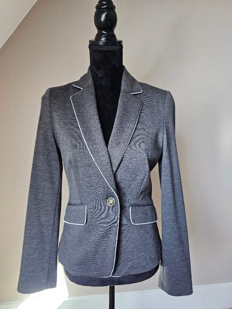Grijze blazer van het merk H&M, Maat 38/40 (M), H&M, Ophalen of Verzenden, Zo goed als nieuw